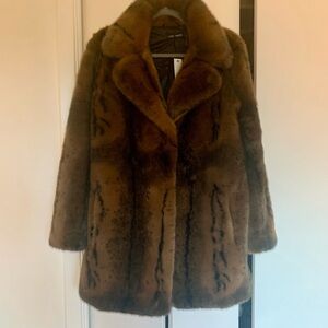 NWT LOVE TOLEN Faux Fur Coat